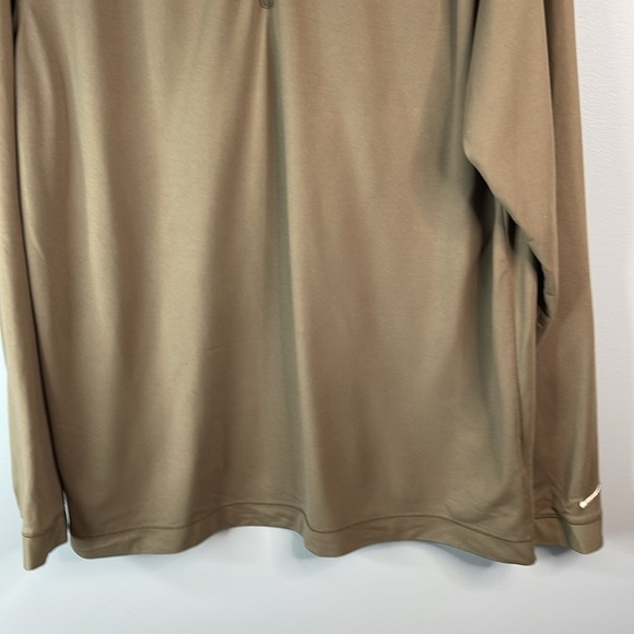 Nike Golf Men’s Fit Dry 1/4 Zip Brown Striped Shirt Brown Cream Striped Size XL - Picture 5 of 12